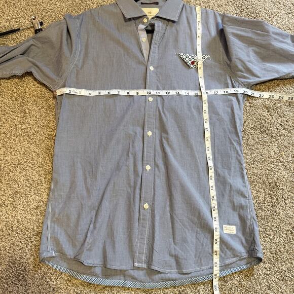 Scotch & Soda True Gentleman Button Down Shirt Flip Cuff Large Gingham - Picture 5 of 5